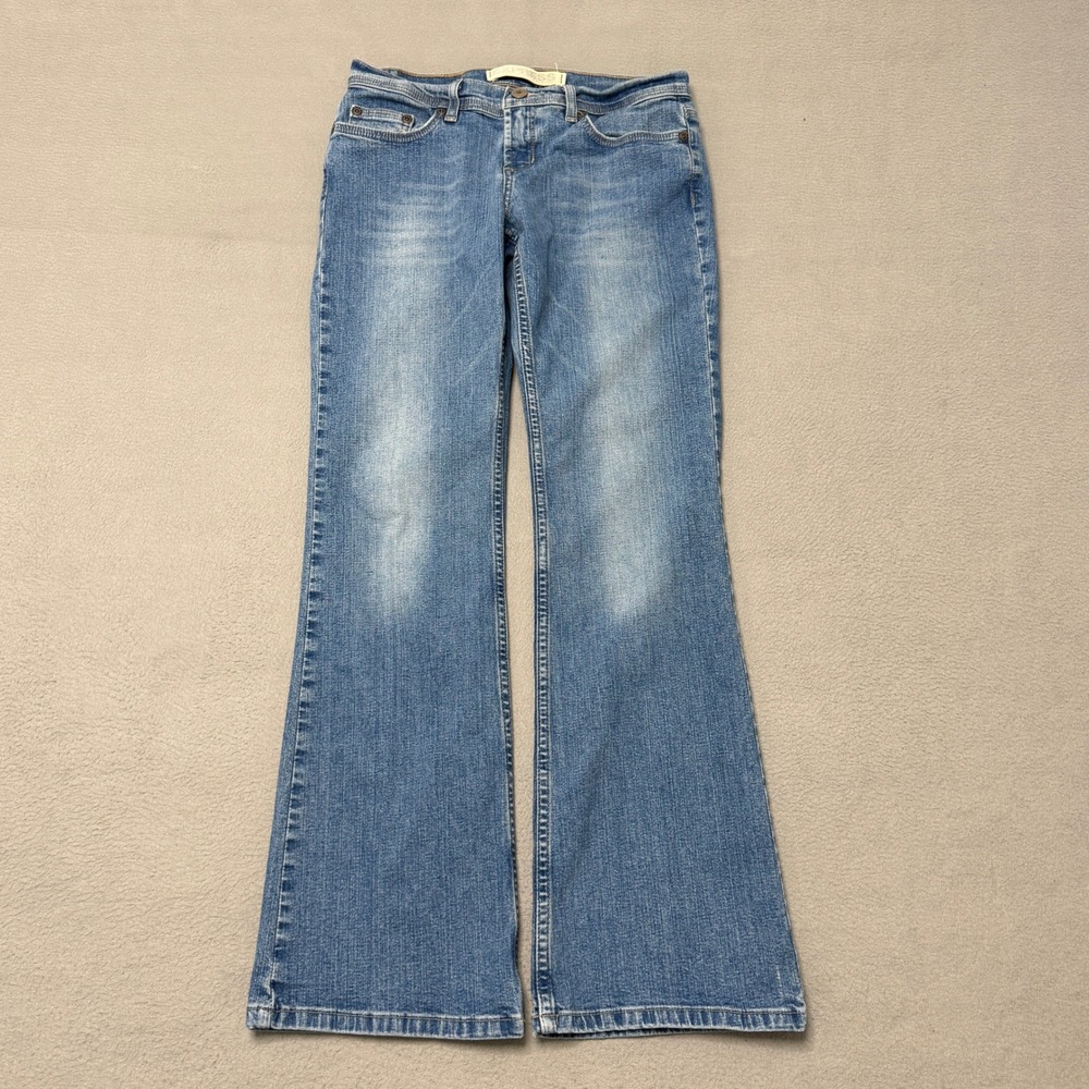 Express Jeans Women 4 S Blue Sarula Low Slung Flare Denim Cotton Stretch Y2K